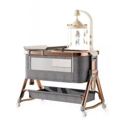 Aluminum alloy baby bed, movable, foldable, and portable