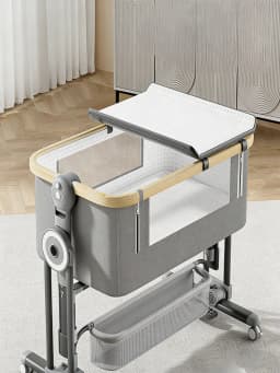 Aluminum alloy baby bed, movable, foldable, and portable