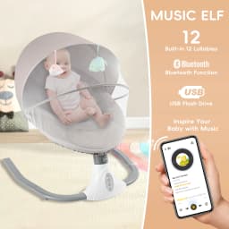 Multifunctional Electric Auto Rock Baby Cradle With Lullabies For Newborn To 18 Months Infant