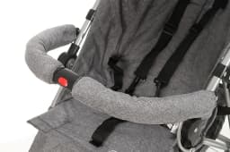 Moby-System Stroller Barton Light Umbrella Grey Collapsible Walkway with Barrier and Belts for Children up to 15kg