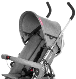 Moby-System Stroller Barton Light Umbrella Grey Collapsible Walkway with Barrier and Belts for Children up to 15kg