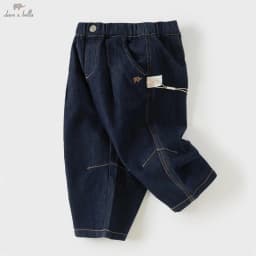 Dave Bella Children Autumn Spring Jeans Boys Elastic Waist Cargo Pants Casual Sports Pocket Jogger Trousers DB3262566