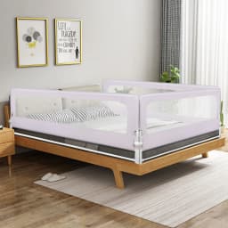 Folding Bed Rail, 1 Pcs Bed Rail, Child Safety Barrier for Beds in Oxford Fabric and PP, 180/200×70×26cm, Baby Fall Protection