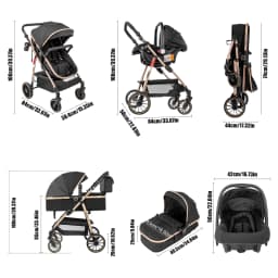 Light Weight Baby Stroller 3 in 1 Travel Pram Baby Pushchair Kids Wagon Stroller