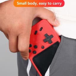 A Red Retro Classic Games Children's Handheld Small Game Console With 400 Game Charging Can Be Connected To The Tv