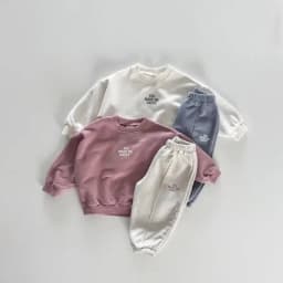 2026 Autumn Children Clothing Set Korean Boys Long Sleeve Sweater+Pants Suit Baby Girls Casual 2PCS Spring Tracksuit Leisure Set