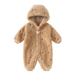Dave Bella Baby Jumpsuit Autumn Winter Newborn Velvet Creeper Boys Girls Fashion Casual Romper Children Hooded Clothes DB4253950