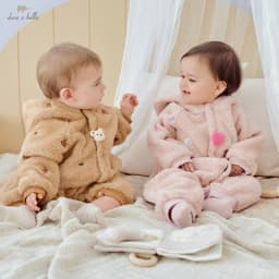 Dave Bella Baby Jumpsuit Autumn Winter Newborn Velvet Creeper Boys Girls Fashion Casual Romper Children Hooded Clothes DB4253950