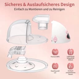 Electric breast pump Portable breast pump with 4 modes, 12 levels & LCD display portable breast pump, LED smart display, ultra-quiet rechargeable, portable design, low noise, leak-proof, portable design, low noise, leak-proof 4.1 (15)