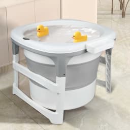 Large bathtub for newborn, baby, child, adult, shower or outdoor-Gray