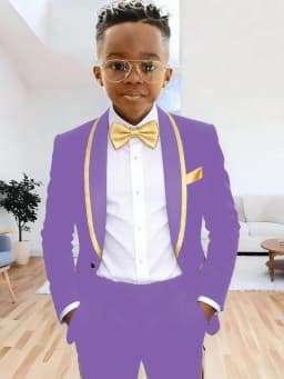 Txjojn Chic Kids Suits 2 Pieces Jacket Pants Wedding Ring Bearer Outfit Handsome Shawl Lapel Boys Suit Set For Banquet Party
