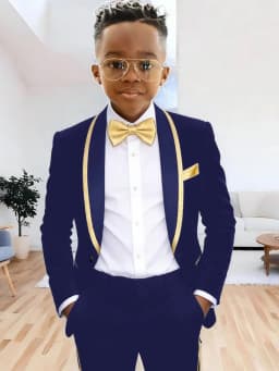 Txjojn Chic Kids Suits 2 Pieces Jacket Pants Wedding Ring Bearer Outfit Handsome Shawl Lapel Boys Suit Set For Banquet Party