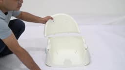 2-in-1 Foldable Baby High Chair with Cushion, 176lbs Load Capacity, Adjustable Height & 5-Position Tray, Portable Feeding Seat with Food-grade Cutlery for 6 Months-6 Years