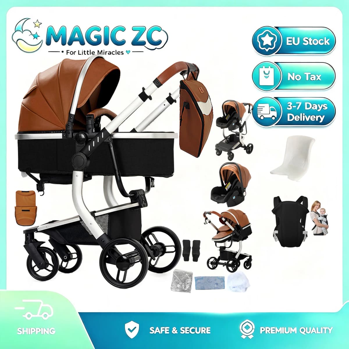Baby Stroller 3 in 1 stroller 3 in 1 oven roller strollers stroller for newborn baby cars pram 3 in 1 stroller light baby Stroller Baby 3 in 1 baby strollers with oven newborn tires