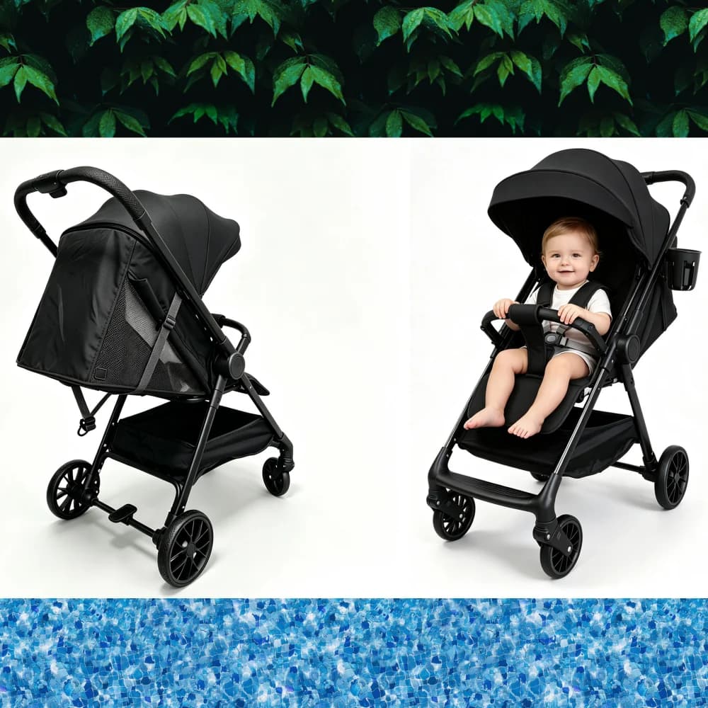2-in-1 Baby Stroller Lightweight Portable Folding Carriage Travel Buggy Easy Assembly Cheap Practical High Baby Pram Great Parents' Choice Popular Hot Selling