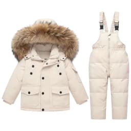 -30 Baby Winter Thickened Warm down Jacket and Jumpsuit Children Toddler Kids Clothing Set 2Pcs Girl Clothes Infant Snowsuit 1-6