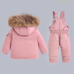 -30 Baby Winter Thickened Warm down Jacket and Jumpsuit Children Toddler Kids Clothing Set 2Pcs Girl Clothes Infant Snowsuit 1-6