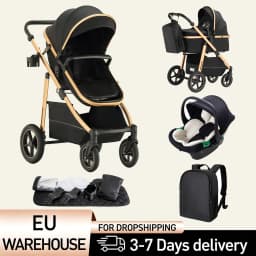 Baby Stroller 3 in 1 highlandscape for Newborn Mother Kids Portable Folding Carriage Luxurious Pushchair Car Seat Travel Pram