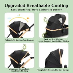 Baby Stroller 3 in 1 highlandscape for Newborn Mother Kids Portable Folding Carriage Luxurious Pushchair Car Seat Travel Pram