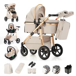 Baby Stroller 3 in 1 highlandscape for Newborn Mother Kids Portable Folding Carriage Luxurious Pushchair Car Seat Travel Pram
