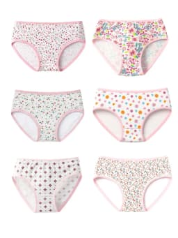 ZEKSAF Girls Cotton Briefs Pink Floral Design 36 Pack Elastic and Soft Underwears for Toddler