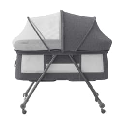 Foldable 4-in-1 Convertible Baby Travel Cot, Rocking Bedside Crib with Quiet Rolling Wheels, Perfect Use From Newborn To Toddler