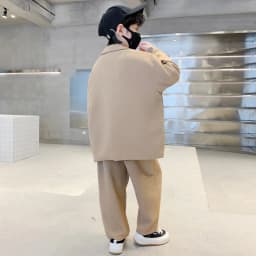 ZOETOPKID Kids Boys Suit Blazer+Pants Two Piece Black Khaki Spring Autumn Children Casual Formal Clothing 2PCS Set
