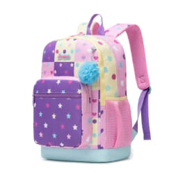 Girls Pink Backpack Set with Lunch Box & Pencil Case, Padded Strap School Bookbag for Elementary Students