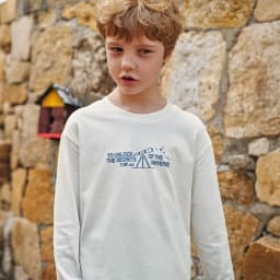 Dave Bella Boys Long Sleeve T-Shirt 7-13 Years Kids Printed Autumn Spring Tops Children White Casual Outdoor Clothes DK3263452