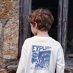 Dave Bella Boys Long Sleeve T-Shirt 7-13 Years Kids Printed Autumn Spring Tops Children White Casual Outdoor Clothes DK3263452