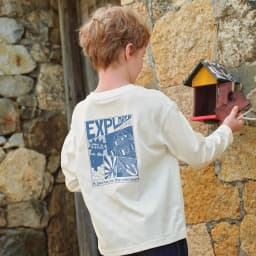 Dave Bella Boys Long Sleeve T-Shirt 7-13 Years Kids Printed Autumn Spring Tops Children White Casual Outdoor Clothes DK3263452