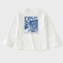 Dave Bella Boys Long Sleeve T-Shirt 7-13 Years Kids Printed Autumn Spring Tops Children White Casual Outdoor Clothes DK3263452
