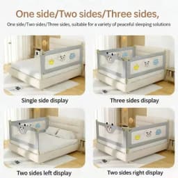 IMBABY Bed Guardrail Liftable Crib Protectors Adjustable Handrail Bed Safety Children Washable Baby Safety Bed Barrier Bumper