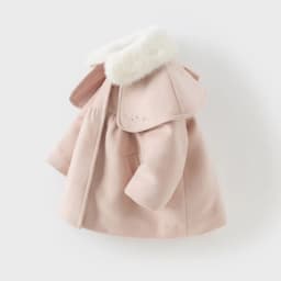 Dave Bella Children Girls Baby Cute Tops Outerwear 2024 New Autumn Winter Casual Sweet Gentle Overcoat Outdoor Warm DB4242652