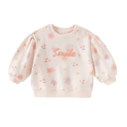 Dave Bella Autumn Girls Baby Hoodie Fashion Casual Sweet Lovely Floral Print Children's Long Sleeve Top Outdoor DB3253241