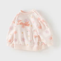 Dave Bella Autumn Girls Baby Hoodie Fashion Casual Sweet Lovely Floral Print Children's Long Sleeve Top Outdoor DB3253241