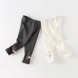 Dave Bella Children's Plush Pants Autumn Winter Girls' Casual Fashion Tight Pants Leggings Cute Sport Outdoor DB4238121