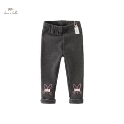Dave Bella Children's Plush Pants Autumn Winter Girls' Casual Fashion Tight Pants Leggings Cute Sport Outdoor DB4238121