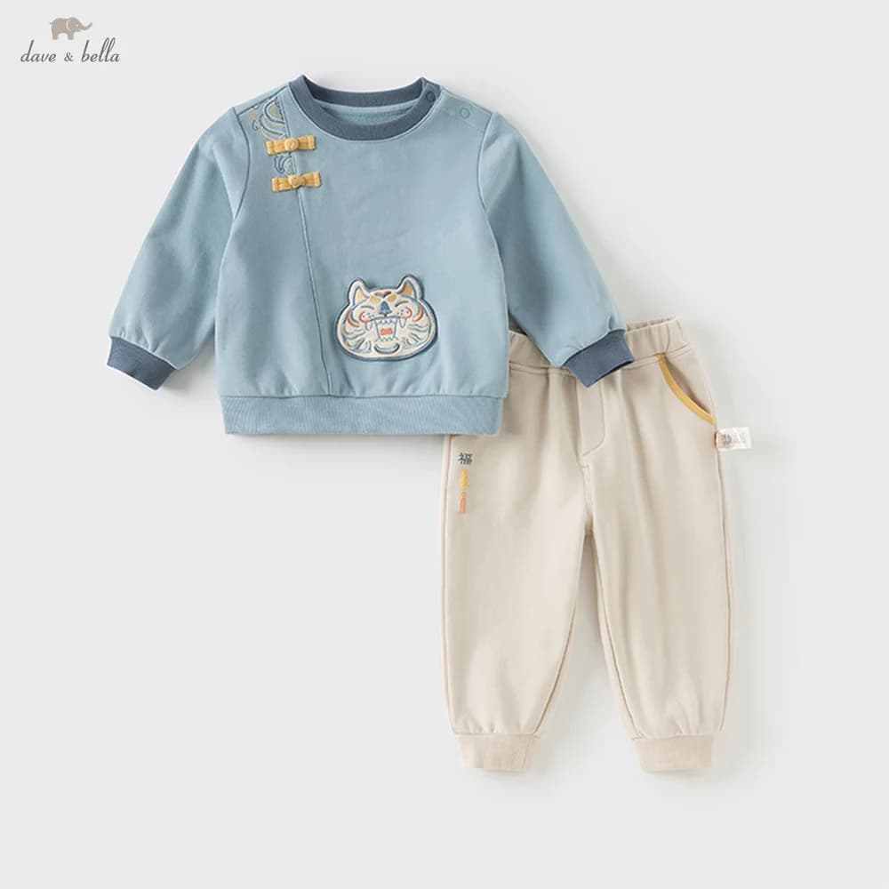 Dave Bella Children Autumn Spring T-shirt Trousers Suits Boys Pullover+Pant 2Pcs Sets Costume Tracksuits Clothes DB3252459