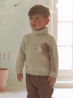 Dave Bella Winter Autumn Winter Girls Boys Baby Clothes Tops Undershirt Sweater Cartoon Turtleneck Fashion Casual DB4237172