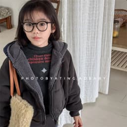 2026 Winter New Children Warm Hooded Coat Plus Velvet Thick Girls Padded Jacket Boys Cotton Fleece Coat Kids Quilted Jacket