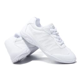 BAXINIER Girls White Cheer Shoes Trainers  Breathable Training Dance Tennis Shoes Lightweight Youth Cheer Competition Sneakers