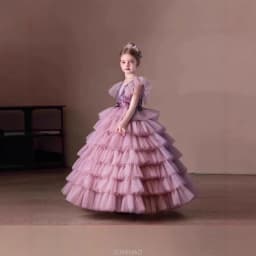 Wed Dress 2025 New Children Girls Princess Pageant Host Outfit Piano Recital Performance Gown Kids Party Birthday Formal Wear