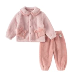 Dave Bella Children's Home Wear Set Autumn Winter Boys Girls Warm Soft Cotton Pajamas Kids' Top Pants Trendy Clothes DB4254910