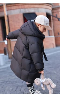 Girls' Cotton Coat New Winter Coat Boy Long Warm Clothes Children's Thicken Jacket Cotton Outerwear For Kids Jacket TR213