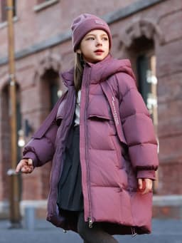 Girls' Cotton Coat New Winter Coat Boy Long Warm Clothes Children's Thicken Jacket Cotton Outerwear For Kids Jacket TR213