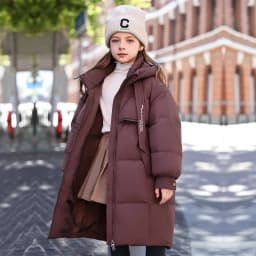 Girls' Cotton Coat New Winter Coat Boy Long Warm Clothes Children's Thicken Jacket Cotton Outerwear For Kids Jacket TR213
