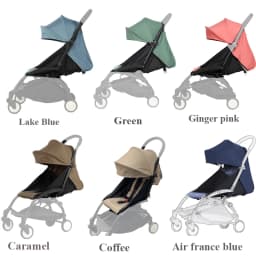 3pcs/set 175° Adjustable Canopy Cover Cushion Stroller Accessories Water Proof For Babyzen Yoyo Yoya Pram Sunshade Seat Mattress