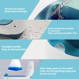 Potty Training Toilet, Training Seat with Realistic Flush Sound, Portable Toilet for Kids - Easy to Clean Potty Seat