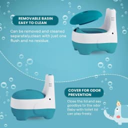 Potty Training Toilet, Training Seat with Realistic Flush Sound, Portable Toilet for Kids - Easy to Clean Potty Seat